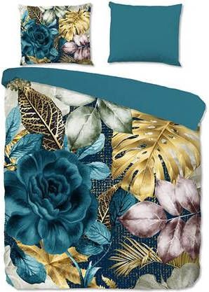 Good Morning Lidy Dekbedovertrek 2 persoons(200x200/220 Cm + 2 Slopen) Katoen Petrol