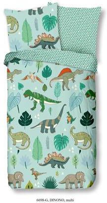 Good Morning Dinono Dekbedovertrek Katoen Peuter(120x150 Cm + 1 Sloop) Groen