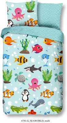 Good Morning Seaworld Dekbedovertrek Katoen 1 persoons(140x200/220 Cm + 1 Sloop) Multi