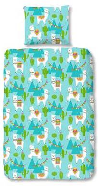 Good Morning Lara Dekbedovertrek 100% Katoen 1 persoons(140x200/220 Cm + 1 Sloop) 1 Stuk(60x70 Cm) Blauw