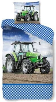 Good Morning kinderdekbedovertrek Strong groen 140x200/220 cm Leen Bakker