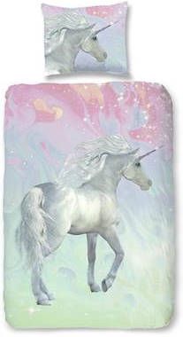 Good Morning Unicorn Dekbedovertrek 100% Katoen 1 persoons(140x220 Cm + 1 Sloop) 1 Stuk(60x70 Cm) Multi