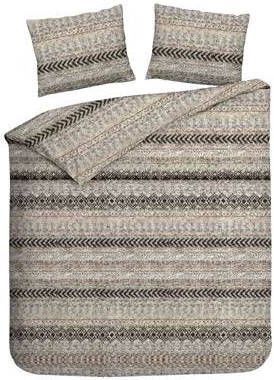 Heckett & Lane Flanel Dekbedovertrek Ethan Naturel Lits jumeaux Xl 260x200/220 Cm