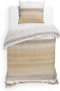 Heckett & Lane Flanel Dekbedovertrek Abbe Sepia Naturel Lits jumeaux Xl 260x200/220 Cm