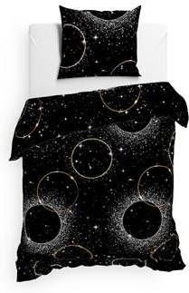 Heckett Lane Dekbedovertrek Flanel Cayla Night Black 140x200/220cm