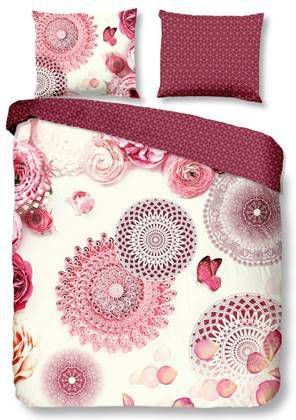 Hip Dekbedovertrek 6096 H Jamuna 240x200/220 cm bordeauxrood