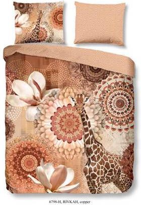HIP Collection Rivkah Dekbedovertrek Lits jumeaux(240x200/220 Cm + 2 Slopen) Katoen Satijn Koper