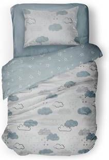 Linnick Kinder Dekbedovertrek 100% Katoen Cloudie Blue 140x200cm