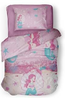 Linnick Kinder Dekbedovertrek 100% Katoen Zeemeermin Multi 140x200cm