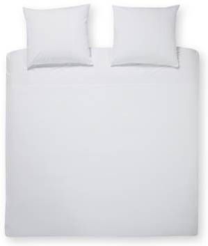 Papillon Mendoza Dekbedovertrek 100% Percale Katoen 1 persoons(140x200/220 Cm + 1 Sloop) 1 Stuk(60x70 Cm) Wit