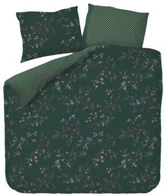Pip Studio Kawai Flower Dekbedovertrek 200 x 200/220 cm Donkergroen