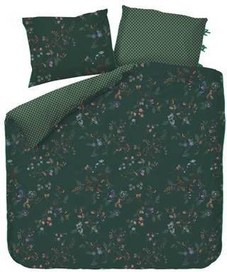 Pip Studio Kawai Flower Dekbedovertrek 240 x 200/220 cm Donkergroen