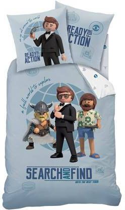 PLAYMOBIL Team Dekbedovertrek Eenpersoons 140 x 200 cm Multi