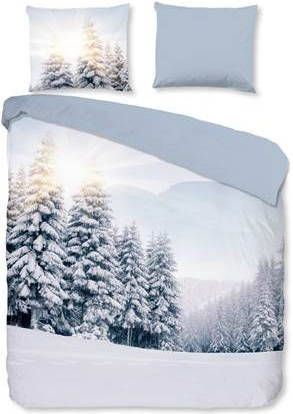 Pure Winter View Dekbedovertrek Lits jumeaux(240x200/220 Cm + 2 Slopen) Microvezel Blue