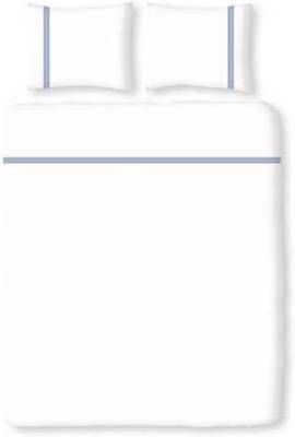 Romanette Flanellen Dekbedovertrek Duchesse Wit/blauw 240 X 200/220 Cm
