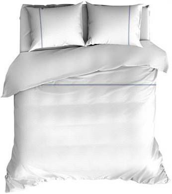 Romanette Flanellen Dekbedovertrek Duchesse Wit/blauw 200 X 200/220 Cm
