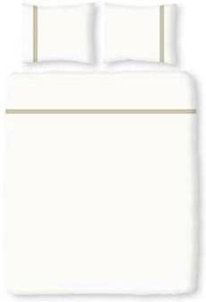Romanette Flanellen Dekbedovertrek Duchesse Wit/zand 200 X 200/220 Cm