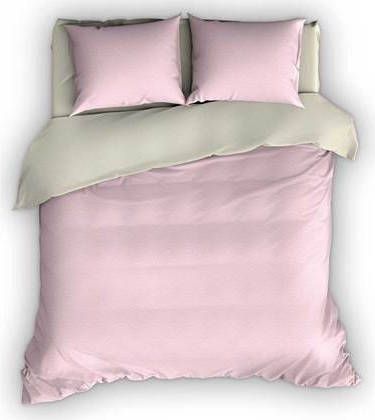 Romanette Flanellen Dekbedovertrek Comtesse Roze/Ivoor 240x200/220