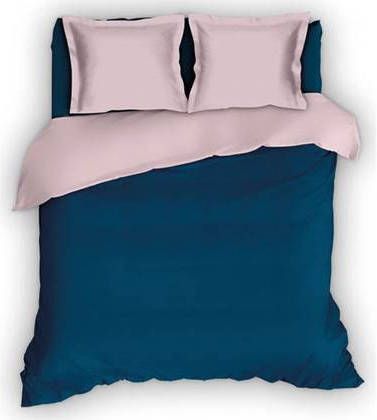 Romanette Comtesse Flanel Dekbedovertrek 1 persoons(140x200/220 Cm + 1 Sloop) Flanel Teal/rose