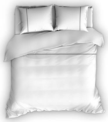 Romanette Flanellen Dekbedovertrek Duchesse Wit/antraciet 240x200/220