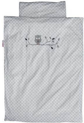Taftan Beddengoed Uiltje Grijs 100 x 135 cm
