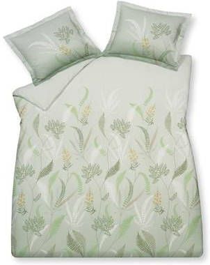 Vandyck Greenery dekbedovertrekset van katoensatijn 200TC inlcusief kussenslopen