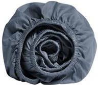 Yumeko hoeslaken gewassen katoen satijn blue 90x200x30