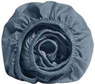 Yumeko hoeslaken katoen satijn faded blue 100x200x30