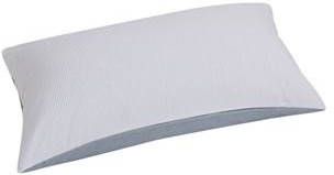 Yumeko kussensloop katoen tencel™ double face white stripe/blue