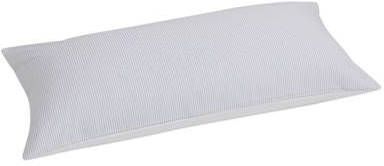 Yumeko kussensloop katoen tencel™ double face white stripe/pure white