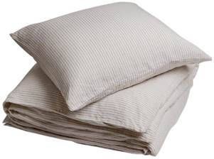 Yumeko overtrekset gewassen linnen natural stripe 140x220 + 1/60x70