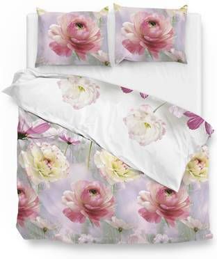 Zo Home Zo!home Joan Dekbedovertrek 2 persoons(200x200/220 Cm + 2 Slopen) Katoen Satijn Pink
