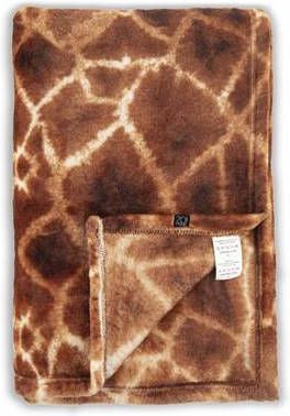 Zo!Home Zo Home Flanel Fleece Plaid Giraffe orange 140x200
