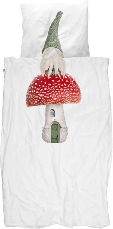 Snurk Gnome Homeboy kinderdekbedovertrekset van biologisch katoen 160TC inclusief kussensloop