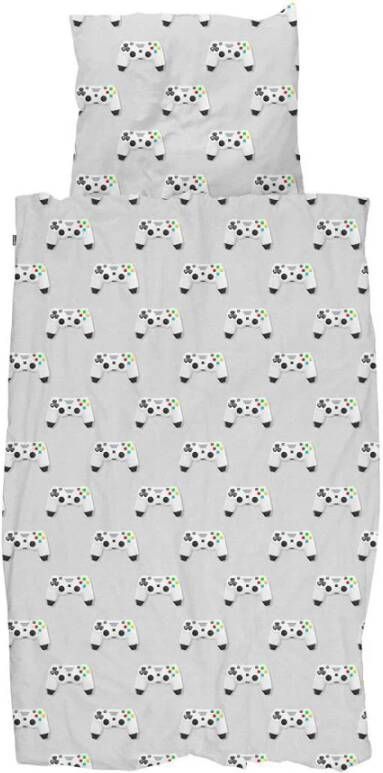 Snurk Gamer kinderdekbedovertrekset van biologisch katoen 160TC inlcusief kussensloop