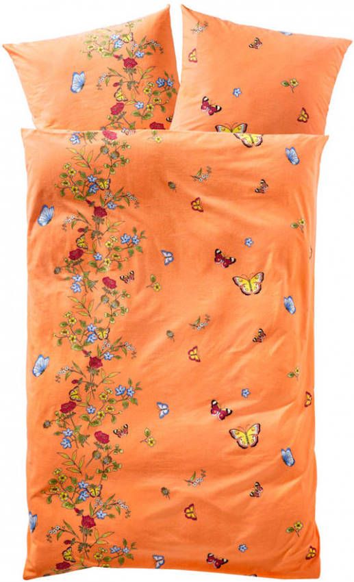 Webschatz 2 delige set bedlinnen Bloemenweide Terracotta, 2 delige set bedlinnen Bloemenweide Bruin, 2 delige set bedlinnen Bloemenweide Lichtblauw, 2 delige set bedlinnen Bloemenweide Ecru