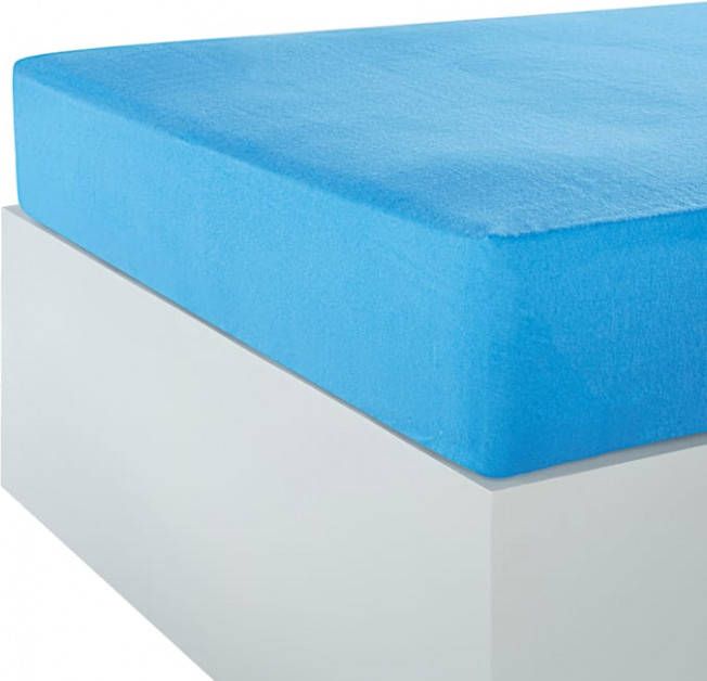 Hoeslaken/laken Webschatz middenblauw