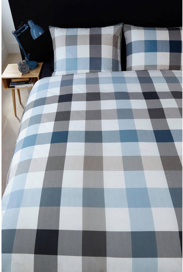Ambiante dekbedovertrek Brandon blauw 240x200/220 cm Leen Bakker