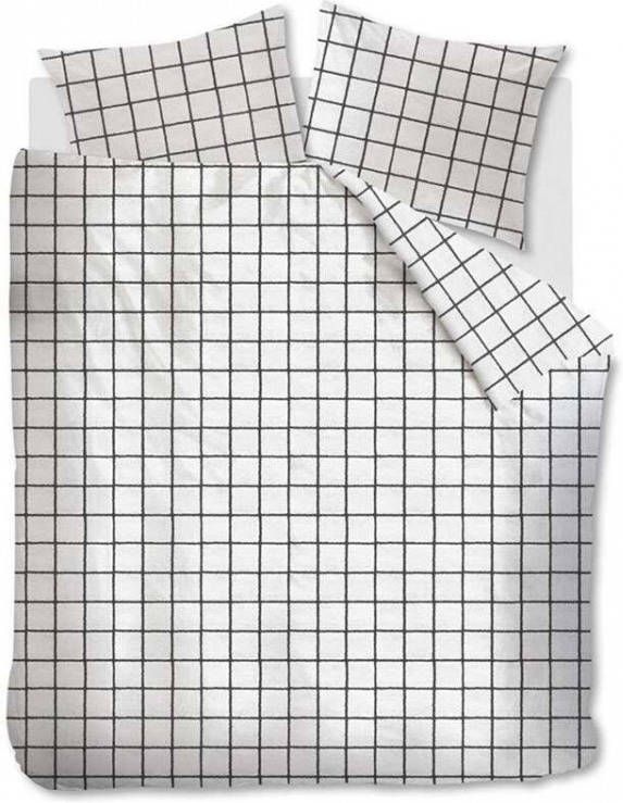 Ambiante Svend Dekbedovertrek Lits jumeaux(240x200/220 Cm + 2 Slopen) Katoen Black White