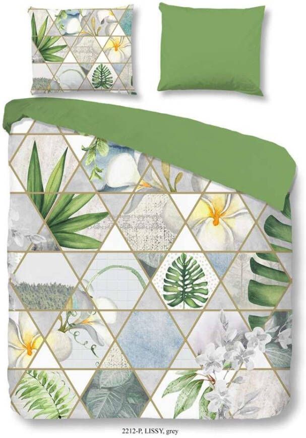 Good Morning Lissy Dekbedovertrek 100% Katoen 2 persoons(200x200/220 Cm + 2 Slopen) 2 Stuks(60x70 Cm) Grijs