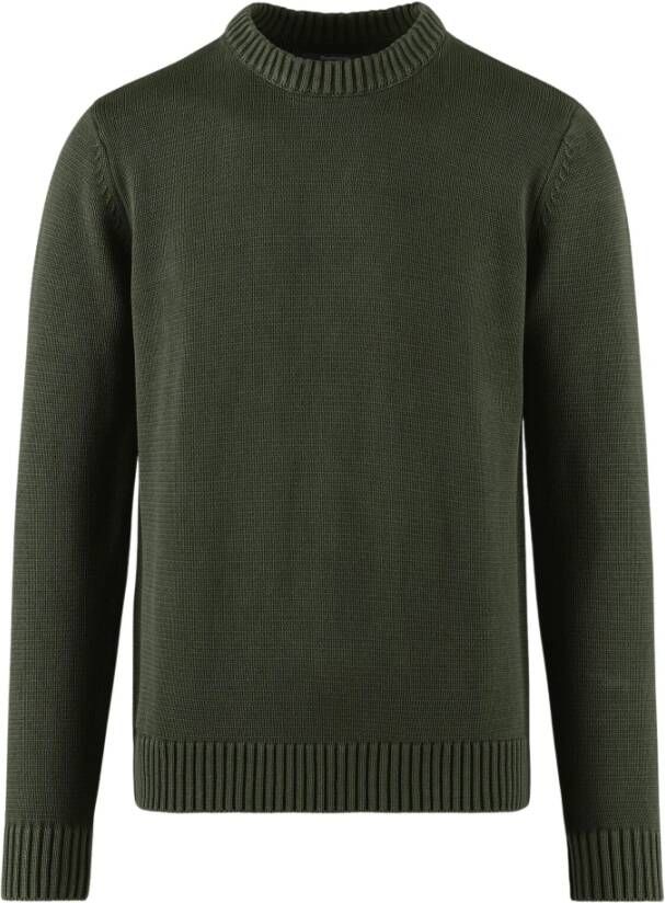 BomBoogie Crewneck Tricot Cotton Sweater , Groen, Heren