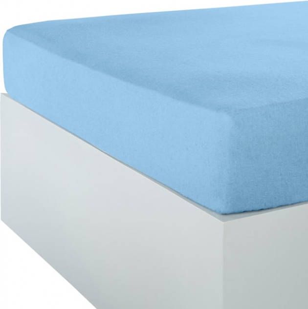 2-delige set hoeslakens Webschatz duifblauw