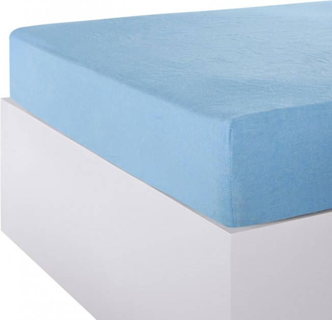 2-delige set hoeslakens Webschatz duifblauw