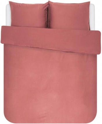 Essenza Minte Dekbedovertrek 100% Katoen satijn 2 persoons(200x200/220 Cm + 2 Slopen) 2 Stuks(60x70 Cm) Roze