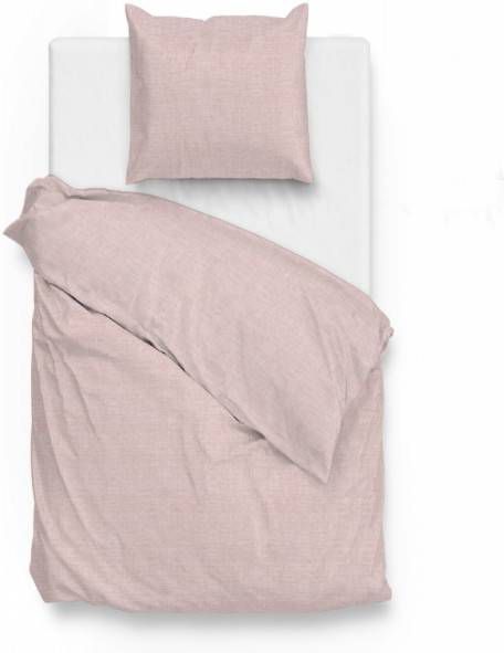 Zo Home Zo! Home Dekbedovertrek Lino Shell Nude Lits jumeaux Xl 260x200/220 Cm