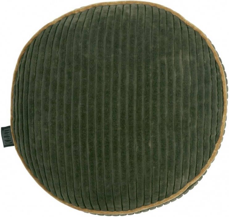 KAAT Amsterdam Sierkussen Perdy Olive Green 40 X 40 Cm Rond