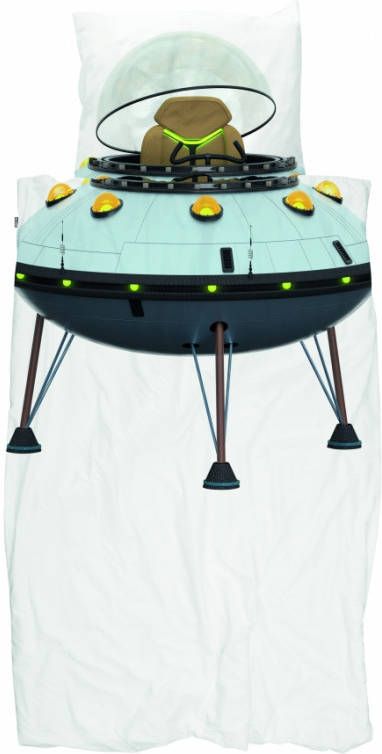 Snurk Ufo dekbedovertrekset van biologisch katoen 160TC inclusief kussensloop