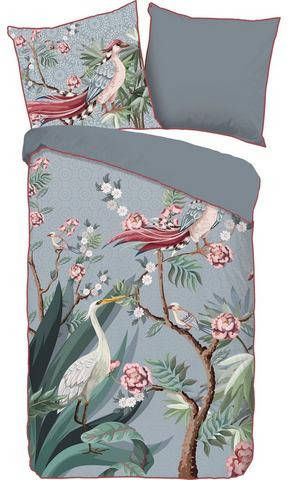 Descanso Tweezijdig te gebruiken overtrekset Sarenza met bloemen(2 delig )