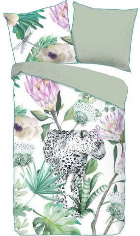 Descanso Tweezijdig te gebruiken overtrekset Volterra met bladeren(2 delig )