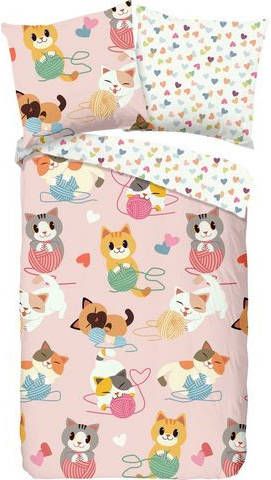 good morning Kinderovertrekset Cats 100% katoen(2 delig )